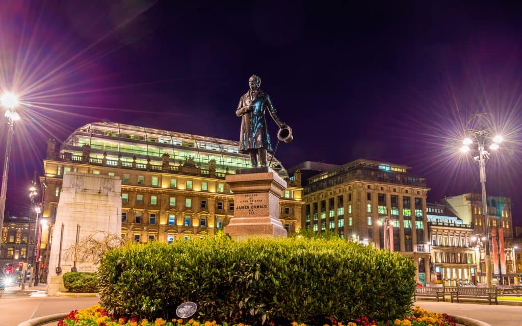 Statue of James Oswald on George Square in Glasgow